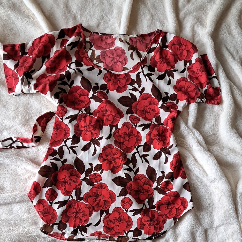 Modcloth Red Floral Women's Tunic
